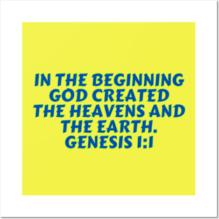 Bible Verse Genesis 1:1 Posters and Art